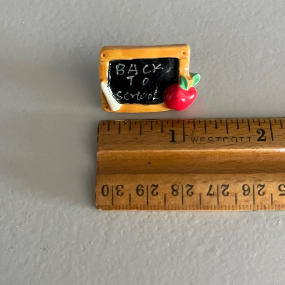 2 Teacher Angel Set Pin Brooch Iridescent School Teacher Chalkboard gift Vintage